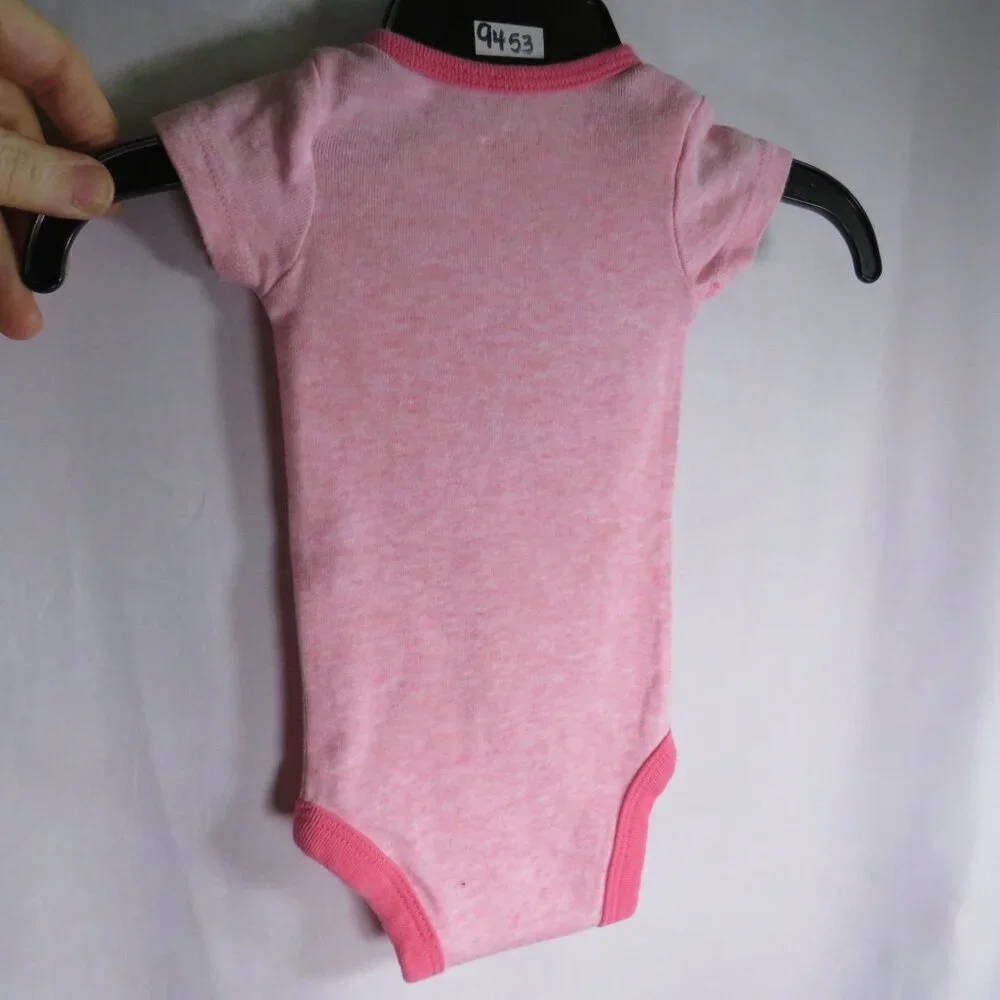 Baby Pink Horse/Zebra embroidered NEW BORN bodysuit Baby B'gosh